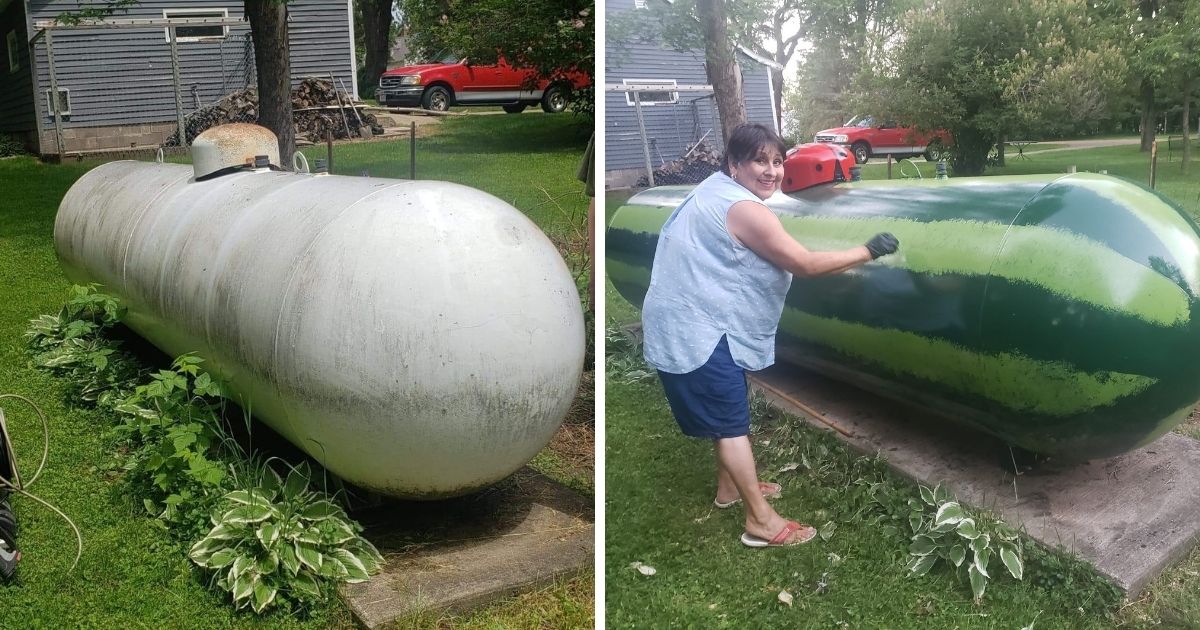 Painted Propane Tank