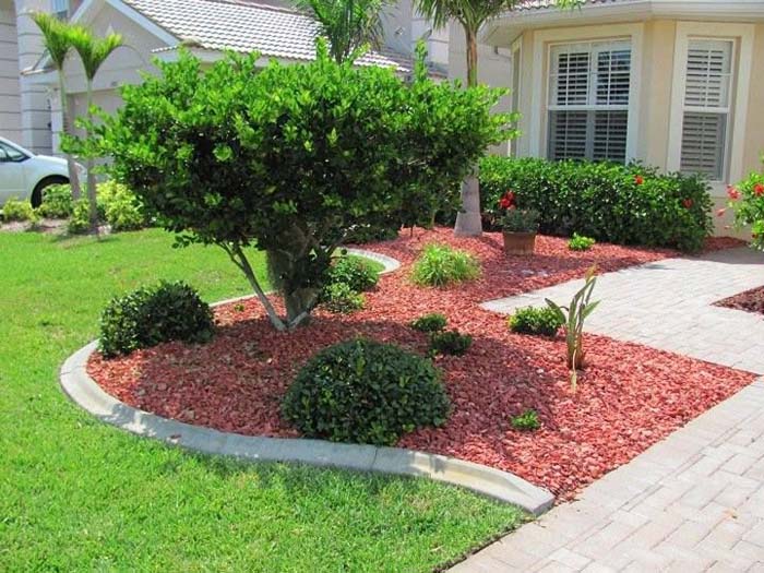 Red Mulch Landscape Ideas Add Curb Appeal