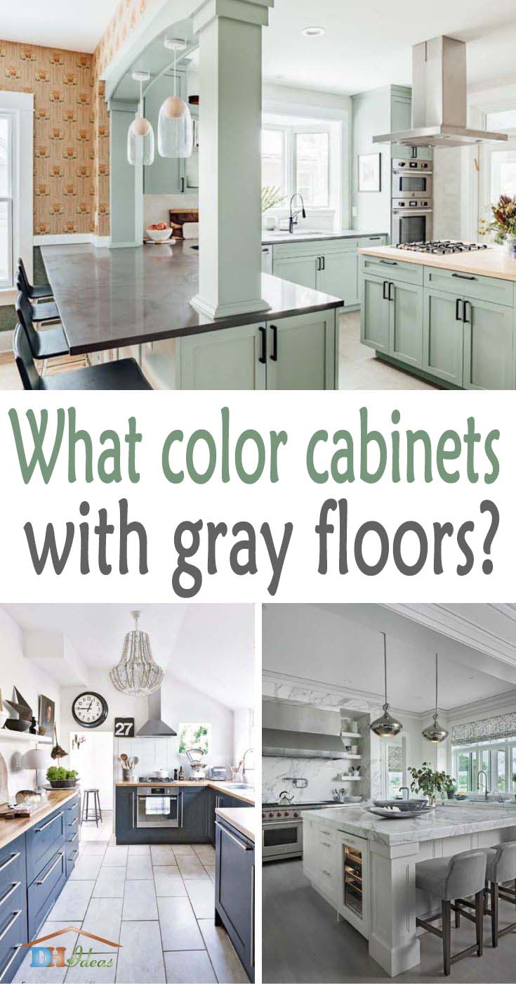 What Color Cabinets With Gray Floors Best Ideas. Wondering what is the best color for your kitchen cabinets with gray floors? We have made an amazing selection of color combos and variations for the best kitchen layout.  #decorhomeideas