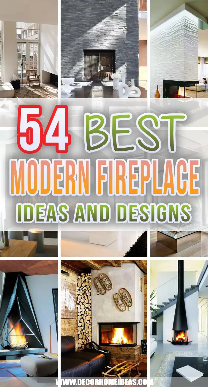 Best Modern Fireplace Ideas. Take a look at these modern fireplace ideas to replace your outdated fireplace or just install a new one. From budget-friendly to top-of-the-line designs we have them all. #decorhomeideas