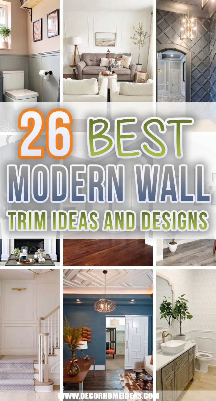 Best Modern Wall Trim Ideas. Are you looking for modern wall trim ideas? These designs on trimming and molding will help you add more elegance and style to your walls. #decorhomeideas