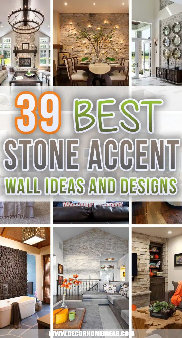 Best Stone Accent Wall Ideas. An accent wall is a way to give your home a more polished and stylish look while creating a cozy atmosphere. Here are some ideas to make a stone accent wall with a cozy rustic feel. #decorhomeideas