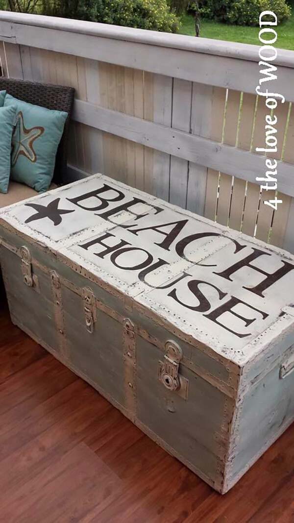 Chest Repurposed Into Coffee Table