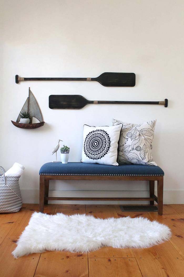 Black Oars Into Wall Decor