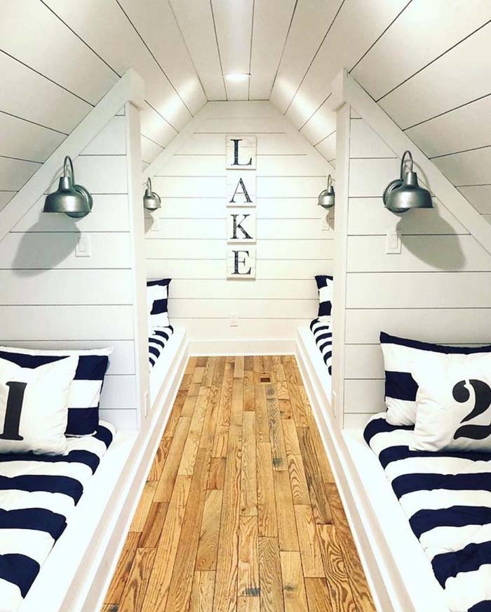 Attic Bedroom With A Letter Sign