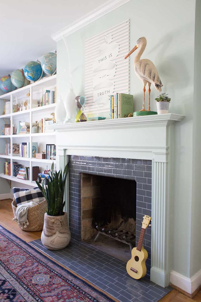 Crown Molding For A Cozy Lake House Fireplace