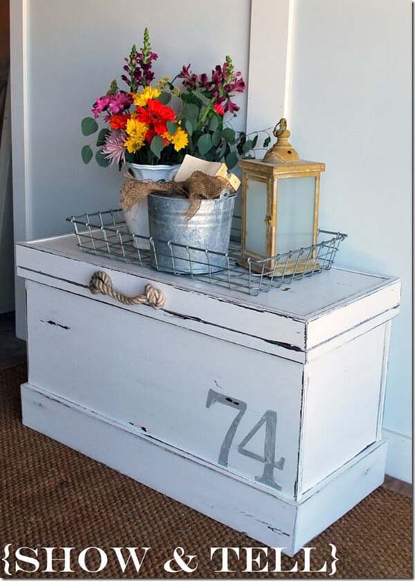 Rustic Chest For Extra Storage And Decoration