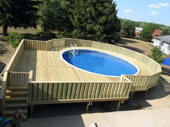 Fenced Deck For Above Ground Pool