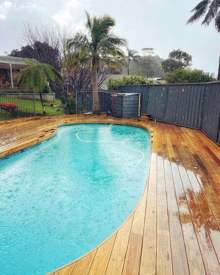 Curved Deck Around Pool