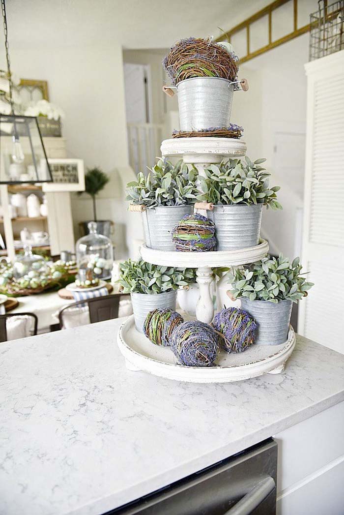 Spring-Inspired Three-Tiered Tray