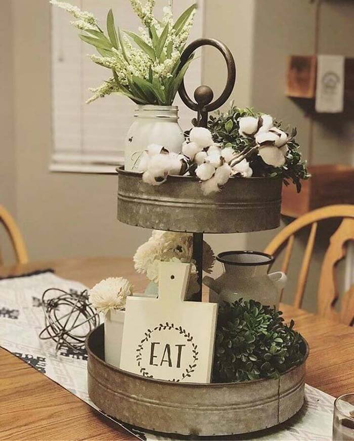 Flour Sieves Repurposed Into Tiered Tray