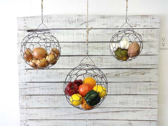 Hanging Round Wire Baskets