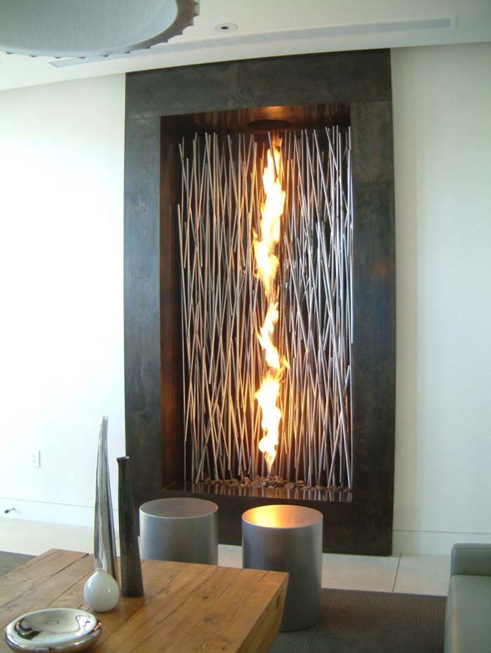 Nature-Inspired Fireplace