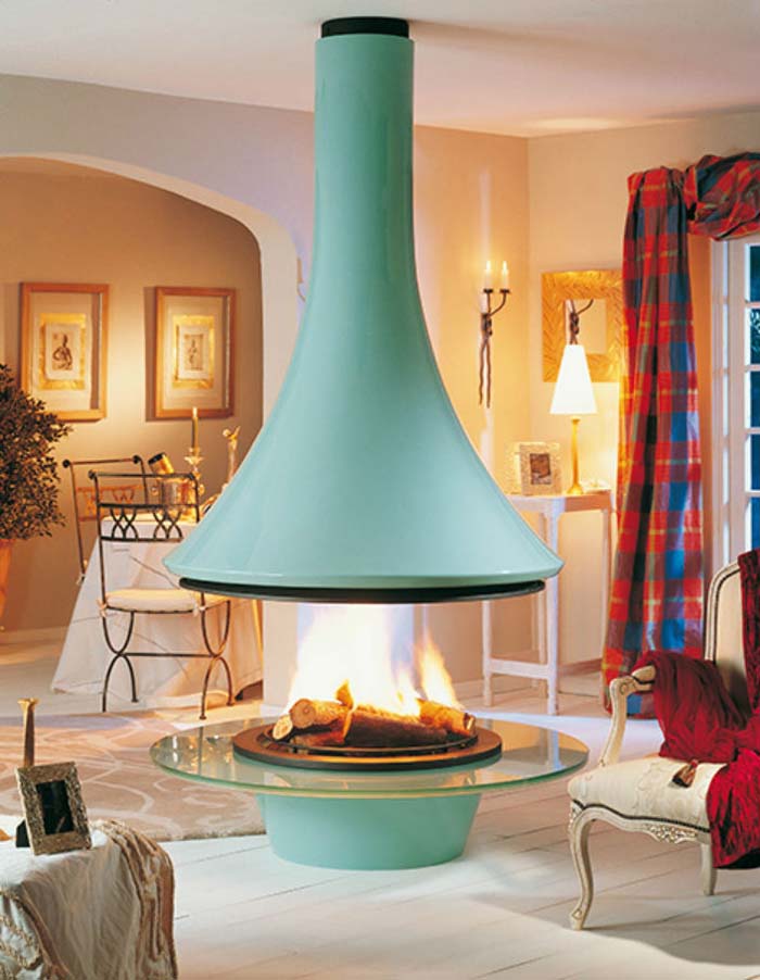 Fireplace For A Pop Of Color