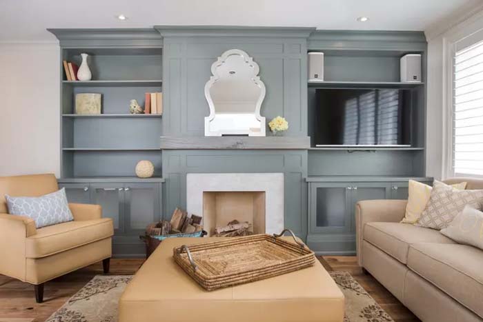 Trendy Colors For A Contemporary Fireplace