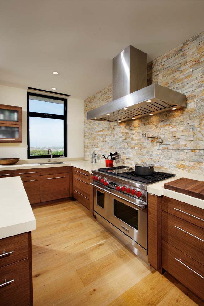 Stone Backsplash In The Kitchen