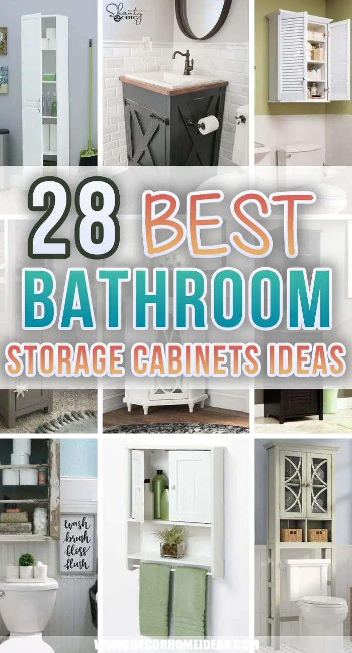 Best Bathroom Storage Cabinets Ideas. Keep your bathroom neat by organizing all the stuff in cabinets. These bathroom storage cabinets ideas will help you choose the best for your bathroom. #decorhomeideas