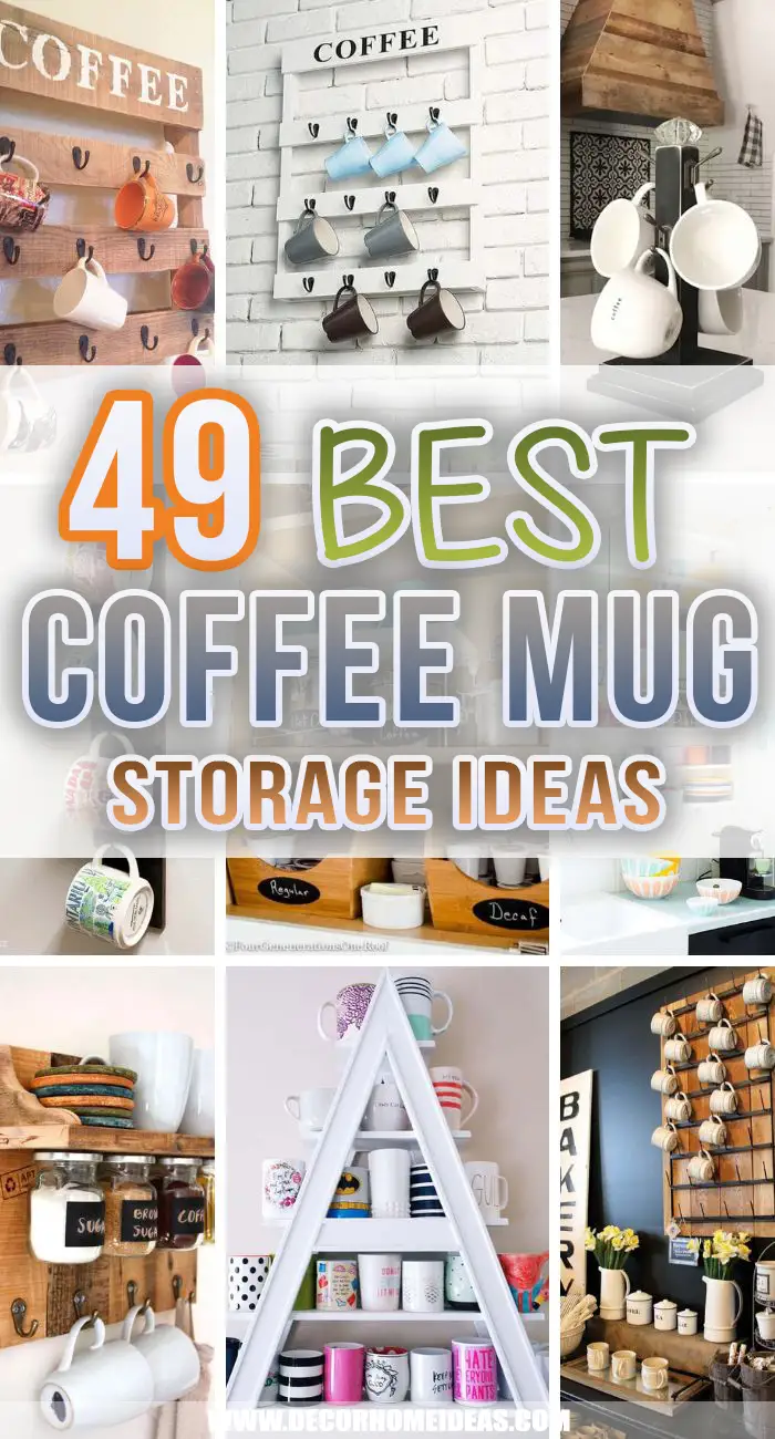 Best Coffee Mug Storage Ideas. Organize your coffee mugs with these neat coffee mug storage ideas. Keep your collection in perfect order and impress your guests. #decorhomeideas