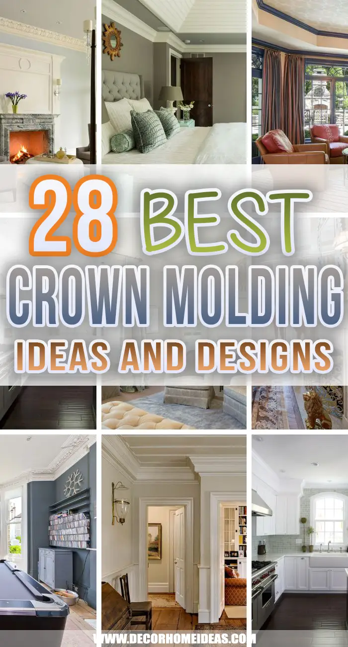 Best Crown Molding Ideas. Crown molding can accessorize your home by creating visual interest. Rooms like the dining room, living room, and even the primary bedroom can benefit from crown molding when it's styled tastefully. #decorhomeideas