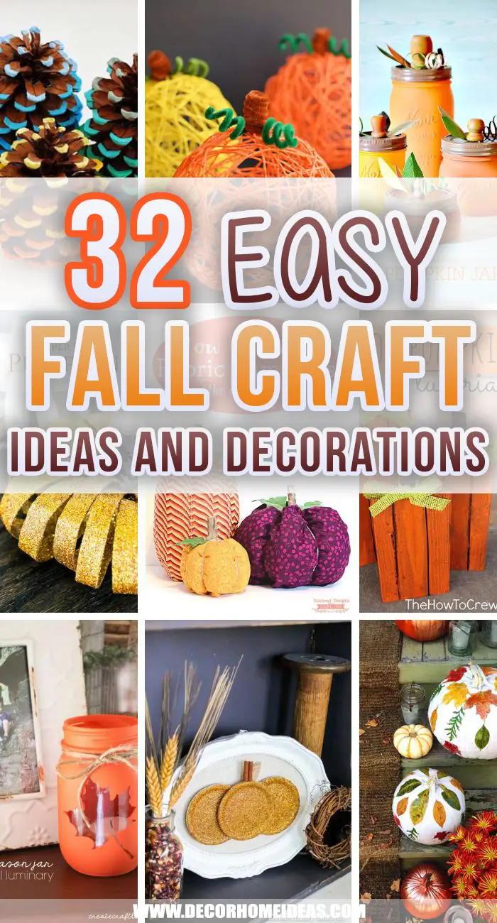 Best Fall Craft Ideas. I know your greatest struggle - DIY Fall Crafts are hard to recreate and the results are terrible! These DIY Fall Craft Ideas are so easy you can do them today. #decorhomeideas