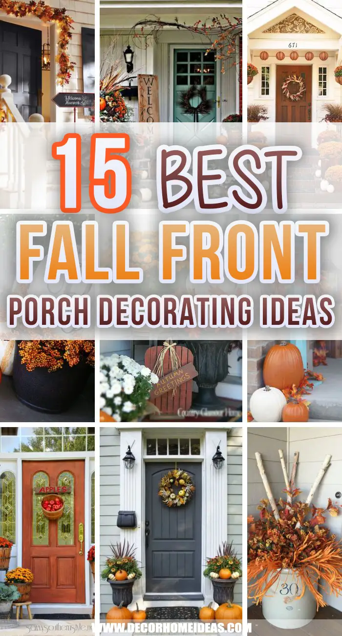 Best Fall Front Porch Decorating Ideas. Doors are everlasting metaphors for chances and paths. Porches in the fall are also great for decor designs. Here are some pretty awesome discoveries. #decorhomeideas
