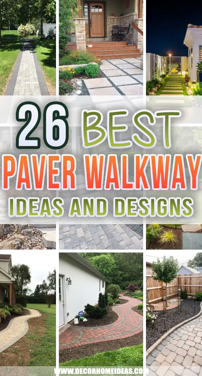 Best Paver Walkway Ideas. Adding some nice pavers to build your garden walkway with make it more appealing and will help you move around your backyard easily even when it's wet and muddy. #decorhomeideas