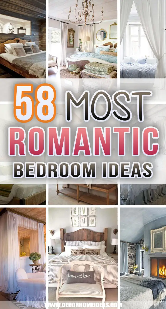 Best Romantic Bedroom Ideas Decor. These romantic bedroom ideas will turn your sleep sanctuary into an intimate retreat for couples. Relax into a more comfortable bedroom interior with these romantic bedroom designs and decorations. #decorhomeideas