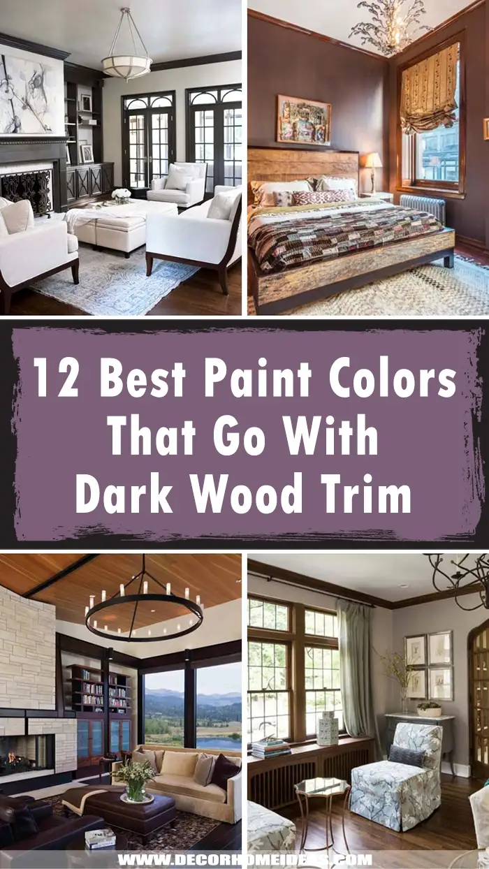 Best Wall Paint Colors That Goes Well With Dark Wood Trim. Choose the best color wall that goes well with dark wood trim. These are the best paint colors for your walls that will color coordinate with dark wooden trim. #decorhomeideas