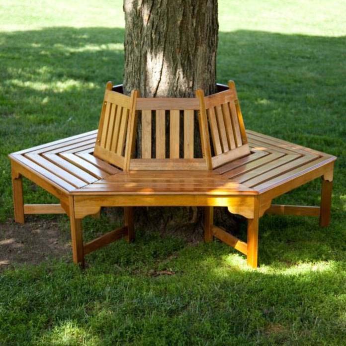 Hexagon-Shaped Bench