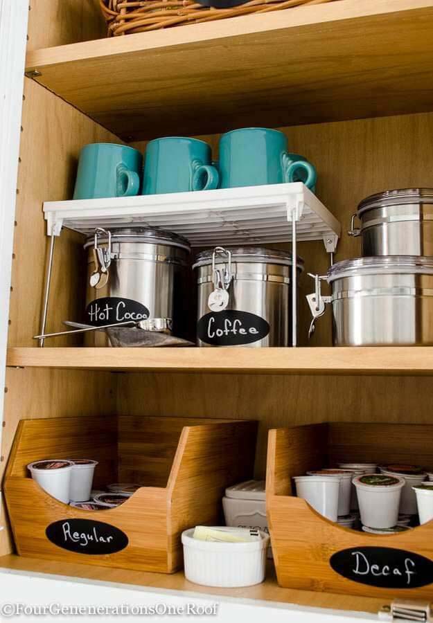 Optimized Cabinet Space With Special Mug Holder