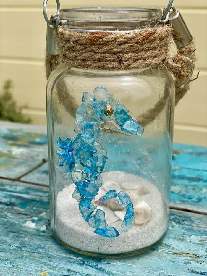 Seahorse On A Glass Jar