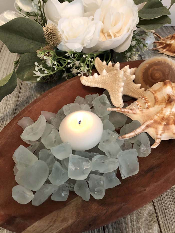 Sea Glass Pieces As A Filler Of Décor Pieces