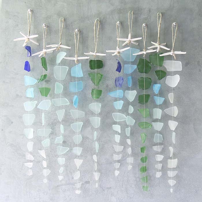 Wind Chimes With Sea Glass And Star Fish