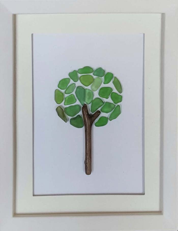 Sea Glass Wall Art Of A Tree