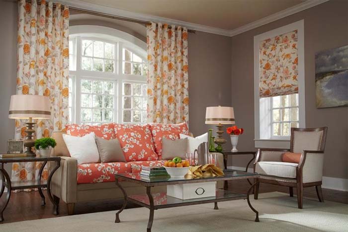 4. Floral Orange #decorhomeideas