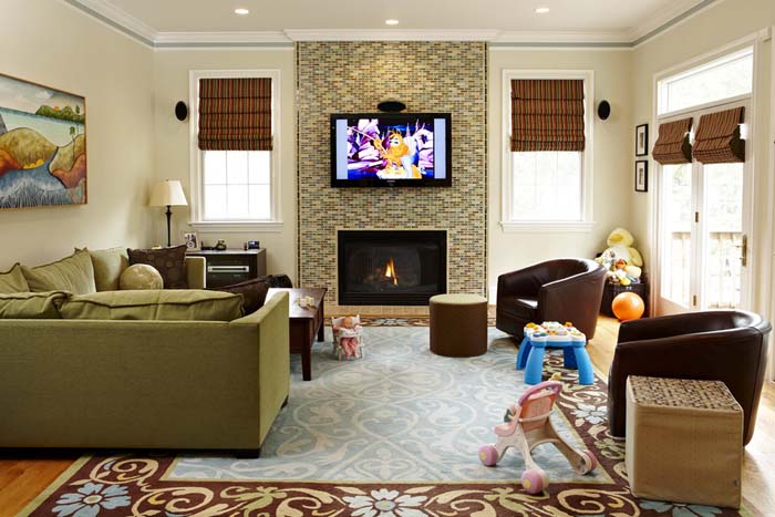 TV Fireplace Combination Wall