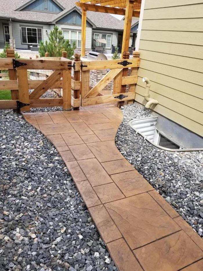 Stamped Concrete Walkway