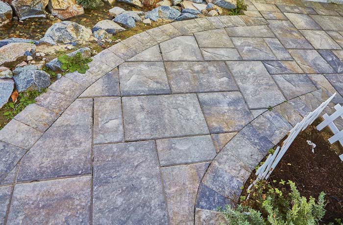 Travertine Walkway With A Natural Stone Texture