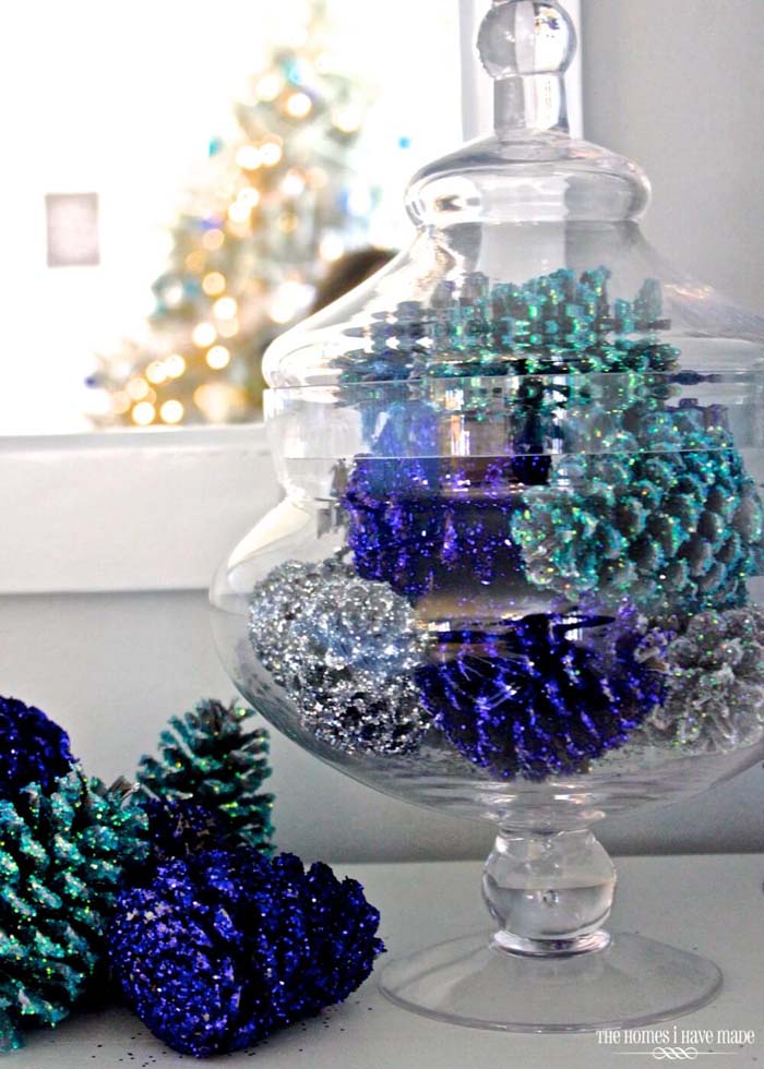 Glittery Pinecone Craft Idea