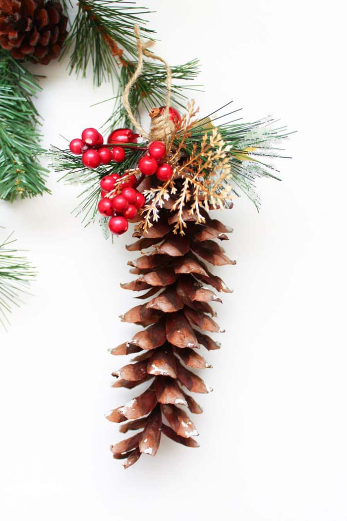Christmas Tree Pinecone Ornaments