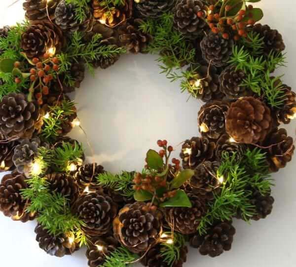 Natural Pinecone Wreath