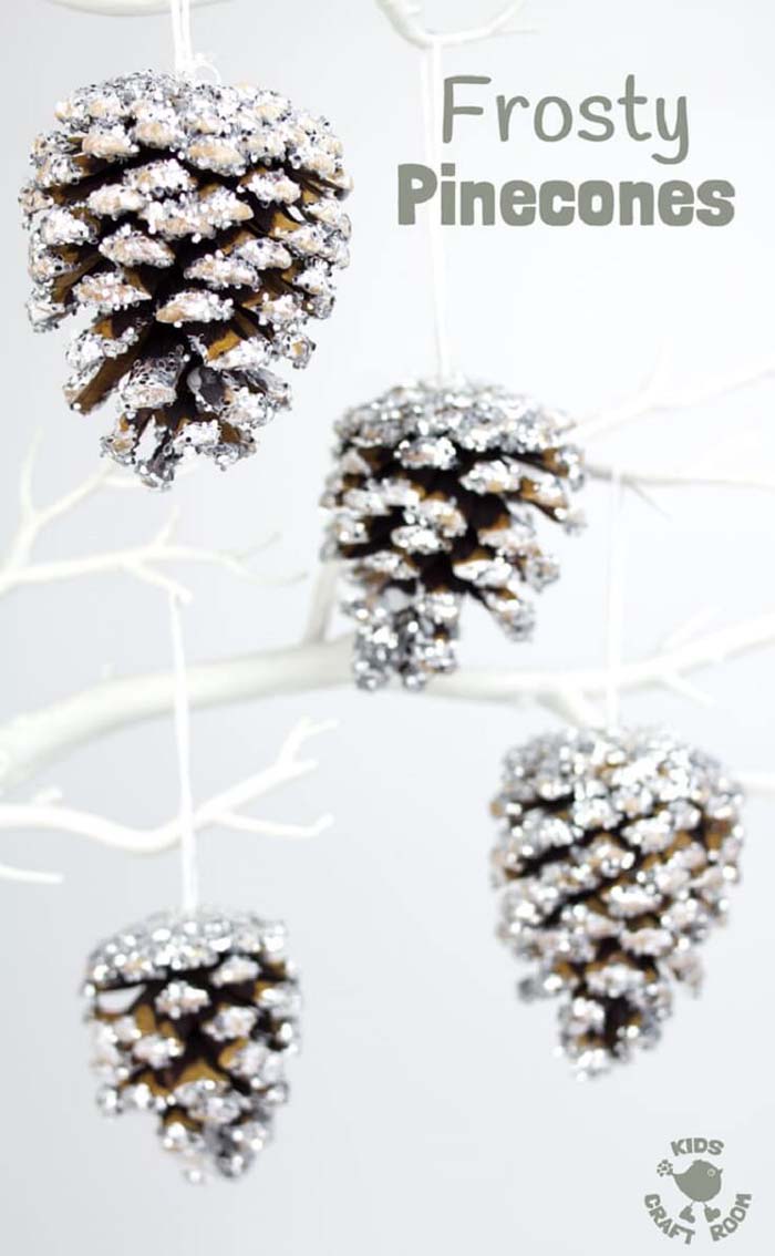 Glittery Pinecone Ornaments