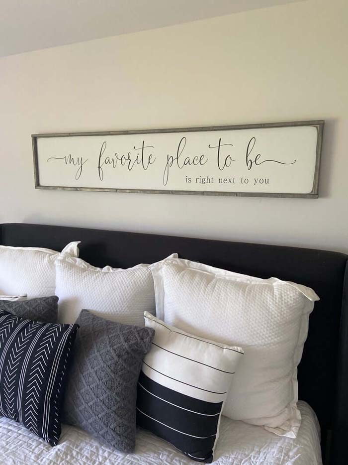 A Love Quote In The Master Bedroom