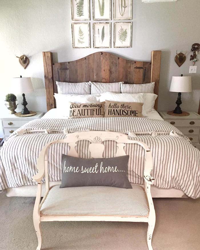 Farmhouse Accents For A Budget-Friendly Romantic Bedroom