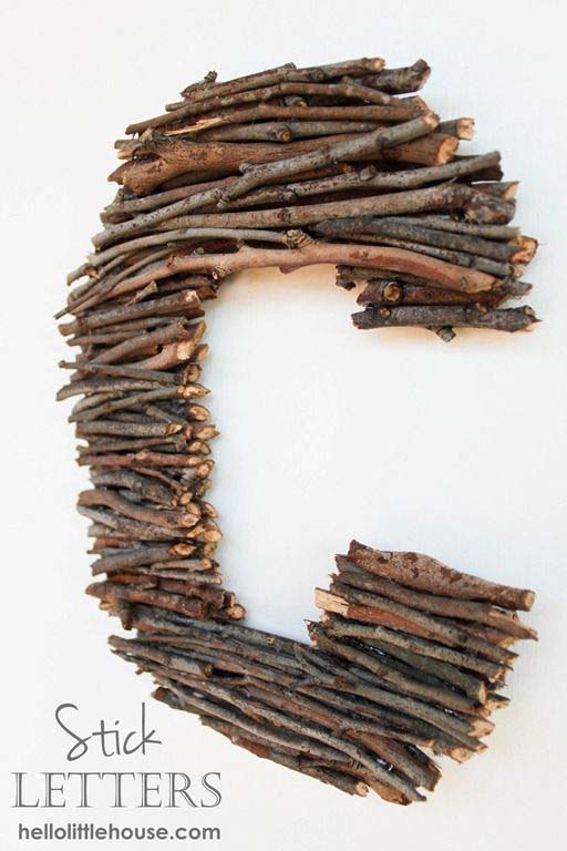 Letter Art With Sticks