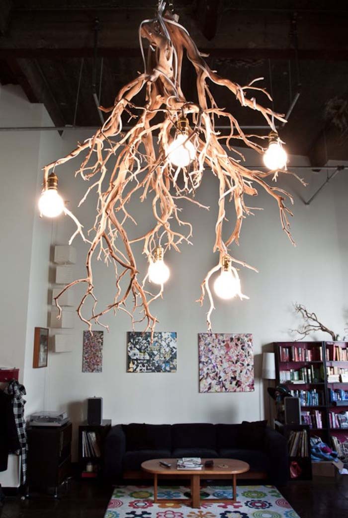 A Chandelier From A Branch