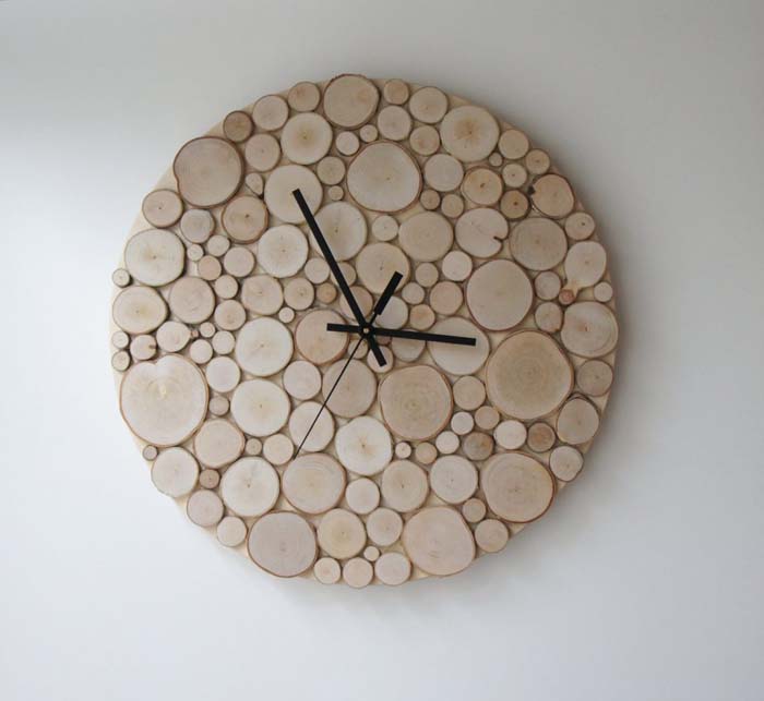 Wood Slab Clock
