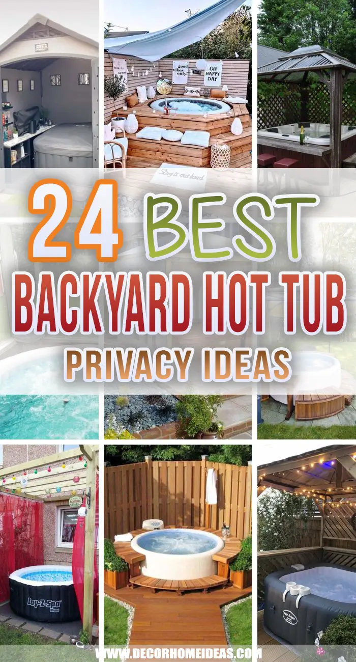 Best Backyard Hot Tub Privacy Ideas. Create your own outdoor oasis with these backyard hot tub privacy ideas. Budget-friendly ideas and designs to surround your hot tub. #decorhomeideas