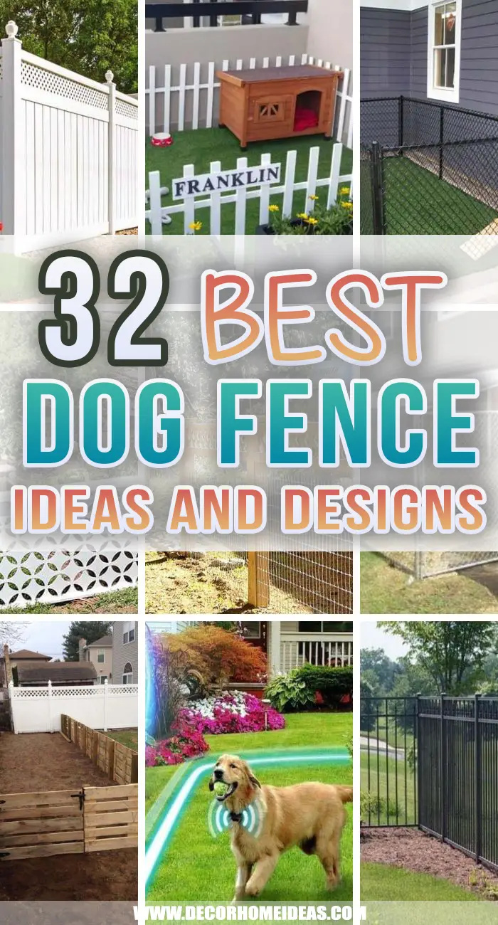 Best Dog Fence Ideas. Keep your backyard or garden in perfect order while creating a personal space for your dog with these cheap dog fence ideas. #decorhomeideas
