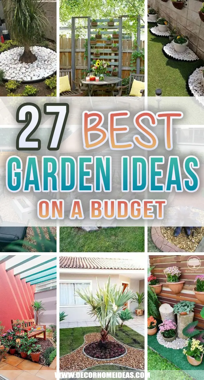 Best Garden Ideas on a Budget. Get some fresh ideas on how to transform your garden on a budget. Cheap and simple garden layouts and decorations to spruce up your backyard. #decorhomeideas